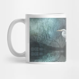 Great Egret in moonlight Mug